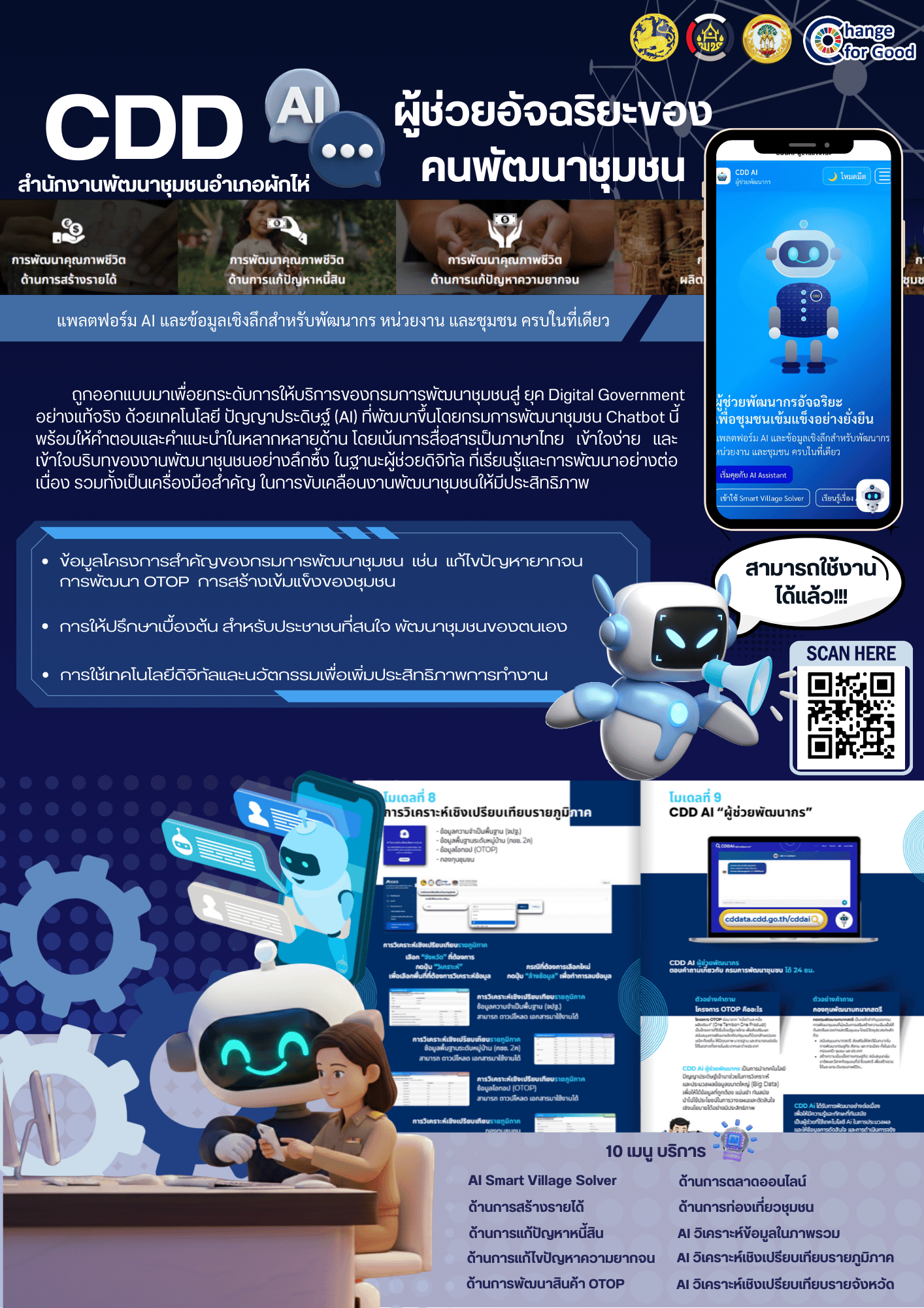 แพลตฟอร์ม CDD AI และข้อมูลเชิงลึกสำหรับพัฒนากร หน่วยงานและชุมชน ครบใน ...