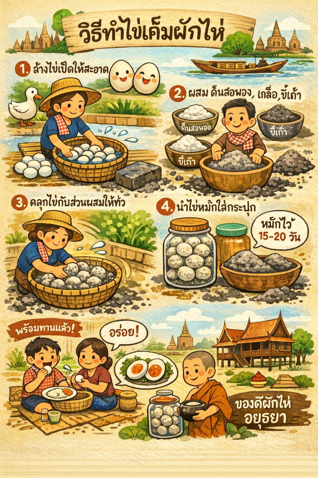 🌟สพอ.ผักไห่🌟เชิญชวนท่านมาเที่ยวอำเภอผักไห่ พร้อมร่วมกิจกรรมทำไข่เค็มสูตรดั้งเดิม สัมผัสวิถีชาวบ้าน เรียนรู้ภูมิปัญญาท้องถิ่น