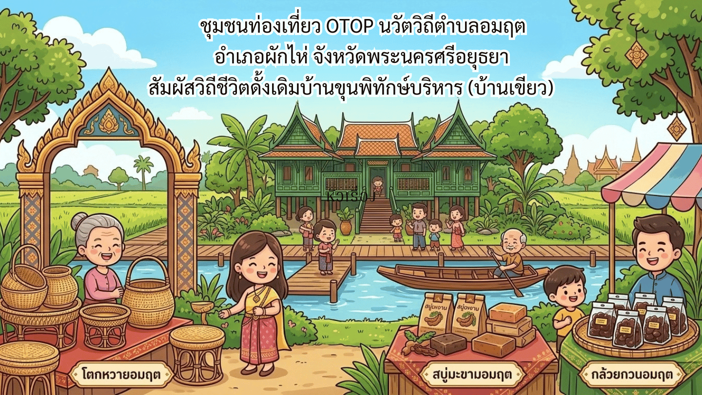 🌟สพอ.ผักไห่ ยินดีต้อนรับสู่ ชุมชนท่องเที่ยว OTOP นวัตวิถีตำบลอมฤต อำเภอผักไห่ จังหวัดพระนครศรีอยุธยา